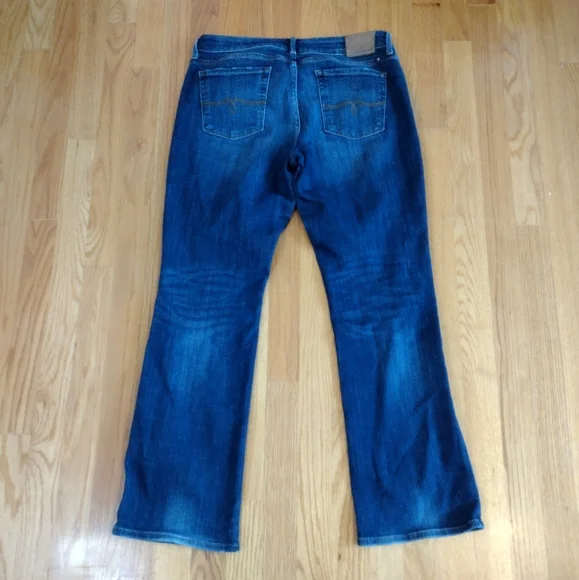 Lucky Brand Lolita Boot Cut Jeans Size 8 Mid Rise Medium Wash Boho Western - Picture 4 of 4